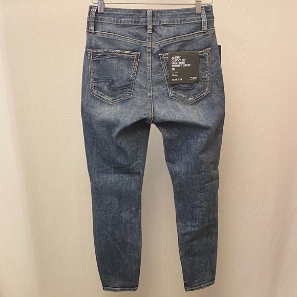 Silver Jeans NWT 5/6 (28) Womens Avery High Rise Skinny Crop Curvy Stretch Jeans - Picture 13 of 14